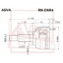 RN-DSR4 ASVA Шарнирный комплект, Привідний вал