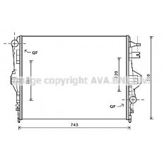 VNA2316 AVA QUALITY COOLING Радіатор охолодження двигуна
