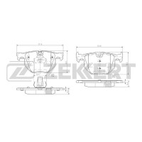 BS-2937 ZEKKERT КомплеК т гальмівних колодок, дискове гальмо