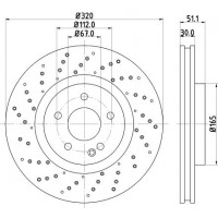 8DD 355 120-351 HELLA Гальмівний диск