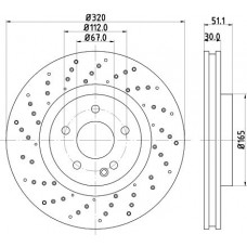 8DD 355 120-351 HELLA Гальмівний диск