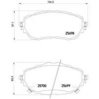 P 83 150 BREMBO Комплект гальмівних колодок дисковий гальм