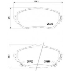 P 83 150 BREMBO Комплект гальмівних колодок дисковий гальм