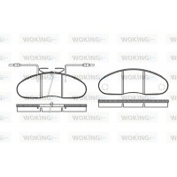 P1483.12 WOKING Комплект гальмівних колодок дисковий гальм