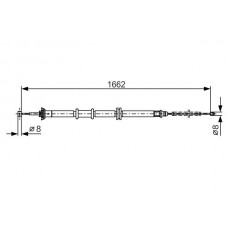 1 987 482 206 BOSCH Тросик, cтояночный тормоз