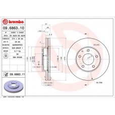 09.6863.11 BREMBO Гальмівний диск