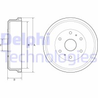 BF505 DELPHI Гальмівний барабан