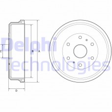 BF505 DELPHI Гальмівний барабан