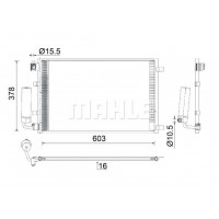 AC 923 000S MAHLE Конденсатор кондиціонера