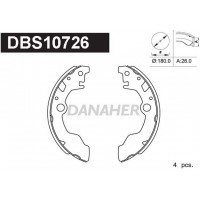DBS10726 DANAHER Комплект гальмівних колодок