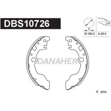 DBS10726 DANAHER Комплект гальмівних колодок
