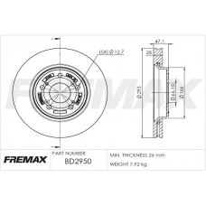 BD-2950 FREMAX Гальмівний диск