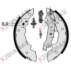 N01052 DIAMAX Комплект гальмівних колодок
