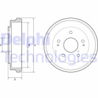 BF504 DELPHI Гальмівний барабан