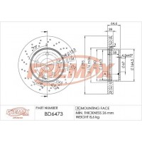 BD-6473 FREMAX Гальмівний диск