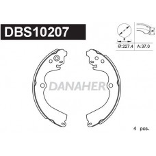 DBS10207 DANAHER Комплект гальмівних колодок