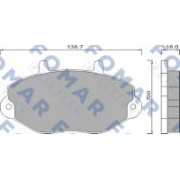 FO 486481 FOMAR Friction Комплект гальмівних колодок дисковий гальм