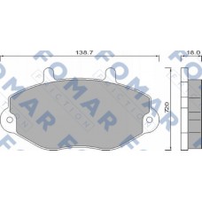 FO 486481 FOMAR Friction Комплект гальмівних колодок дисковий гальм