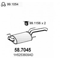 58.7045 ASSO Глушник вихлопних газів кінцевий