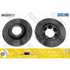 6030311 GIRLING Гальмівний диск