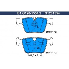 B1.G120-1554.2 GALFER Комплект гальмівних колодок дисковий гальм
