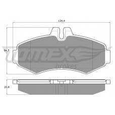 TX 12-23 TOMEX Brakes Комплект гальмівних колодок дисковий гальм