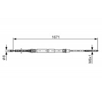 1 987 477 626 BOSCH Тросик, cтояночный тормоз