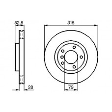0 986 478 748 BOSCH Гальмівний диск