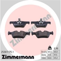 25307.175.1 ZIMMERMANN Комплект гальмівних колодок дисковий гальм