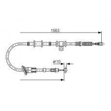 1 987 482 064 BOSCH Тросик, cтояночный тормоз