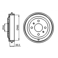 0 986 477 125 BOSCH Гальмівний барабан