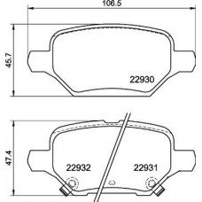 FK11389 KAISHIN Комплект гальмівних колодок дисковий гальм