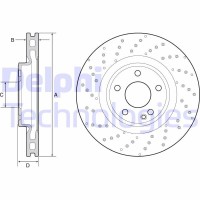 BG4658C DELPHI Гальмівний диск