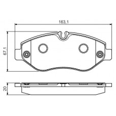 0 986 495 113 BOSCH Комплект гальмівних колодок дисковий гальм