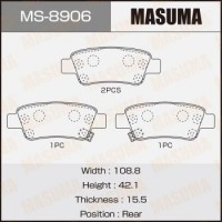 MS8906 MASUMA Колодки гальмівні