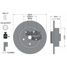 BDS1211 BENDIX Braking Гальмівний диск