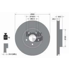 BDS1105HC BENDIX Braking Гальмівний диск