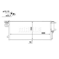 AC 103 000S MAHLE Конденсатор кондиціонера