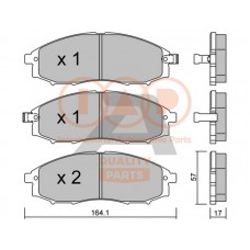 704-13044P IAP QUALITY PARTS Комплект гальмівних колодок дисковий гальм