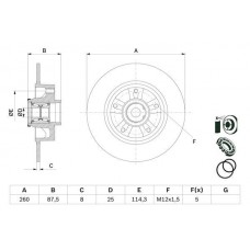 0 986 479 E79 BOSCH Гальмівний диск