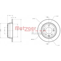 6110107 METZGER Гальмівний диск