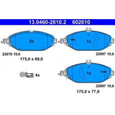 13.0460-2610.2 ATE Комплект гальмівних колодок дисковий гальм