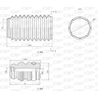 DCK5063.04 OPEN PARTS Пилозахисний комплект амортизатор