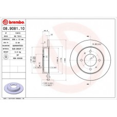 08.9081.10 BREMBO Гальмівний диск