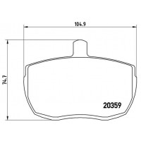 P A6 001 BREMBO Комплект гальмівних колодок дисковий гальм
