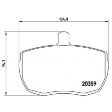 P A6 001 BREMBO Комплект гальмівних колодок дисковий гальм