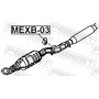 MEXB-03 FEBEST Кронштейн, Труба вихлопного газу