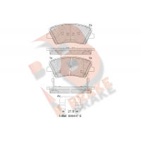 RB2314 R BRAKE Комплект гальмівних колодок дисковий гальм