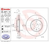 09.A971.10 BREMBO Гальмівний диск