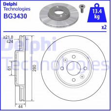 BG3430 DELPHI Гальмівний диск